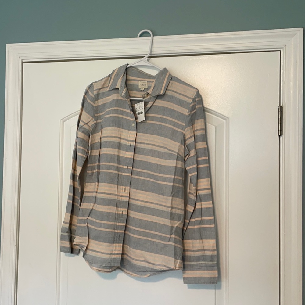 J. Crew Button Down Stripe Blouse